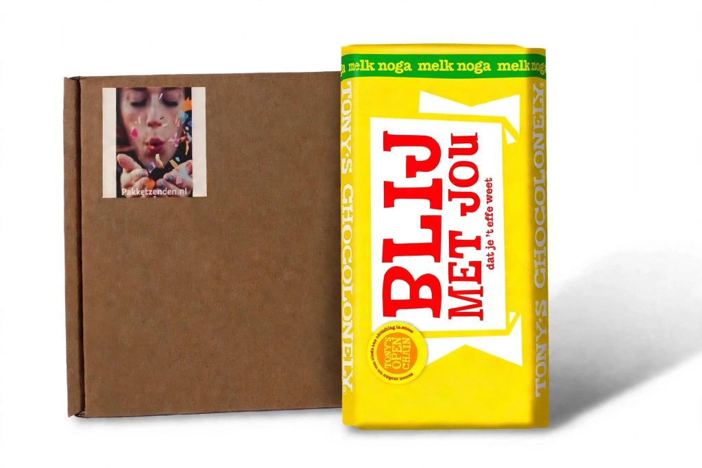 Tony-s-Chocolonely-Tekstrepen-Blij-met-jou-brievenbuscadeau-brievenbusgeschenk-brievenbuspost-pakketzenden.nl-chocoladereep-180-gram