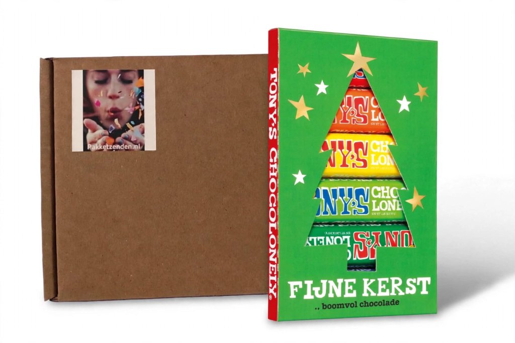 Proeverijtje kerstboom-kerst-kerstmis-Tony's Chocolonely-pakketzenden.nl-chocolade-brievenbuscadeau