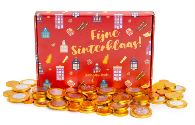 Chocolade munten-sinterklaas-sint-brievenbuscadeau-pakketzenden.nl